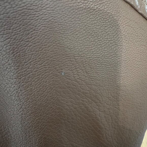 X Ray Brown Faux Leather Jacket With Zipper Pockets & High Collar Women Size M - Picture 6 of 16